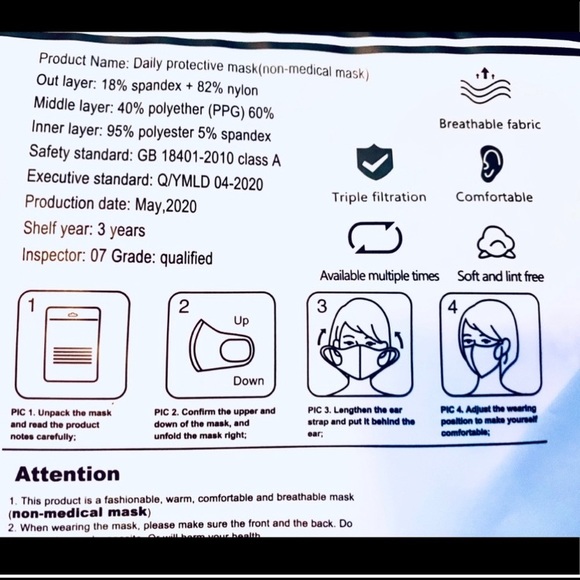 Masks 3D - Black ⭐️⭐️⭐️⭐️⭐️ - Picture 12 of 12